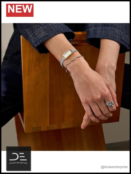 30mm Micro Rectangle Stainless Steel Quartz Wrist Watch main image 4